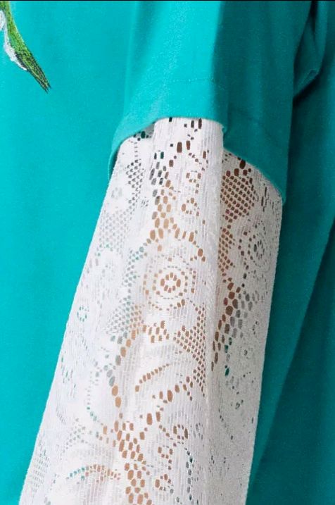 CR772 Reworked Women T-Shirt with full Net Sleeves
