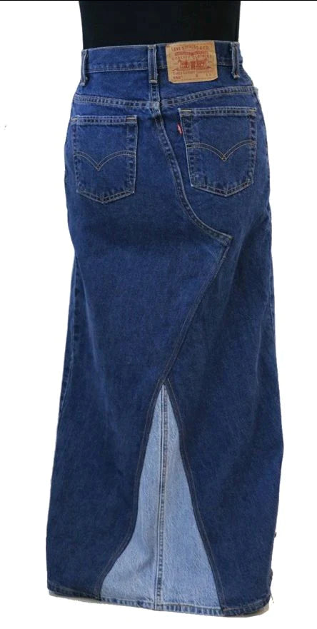 CR09 Ladies Reworked Colourful Denim Skirts