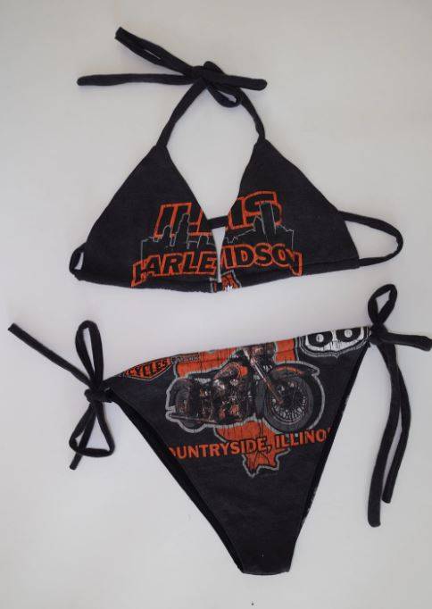 CR501 Ladies Reworked Edgy Fashion Grade A Bikni And Top