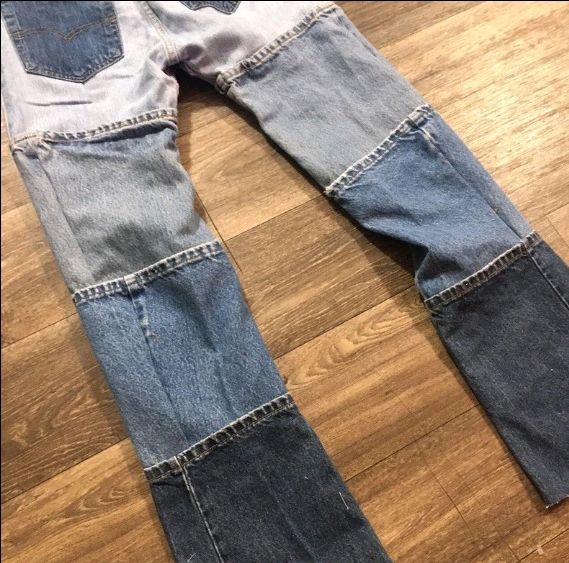 CR210 Men's Reworked Four Color Patch Jeans