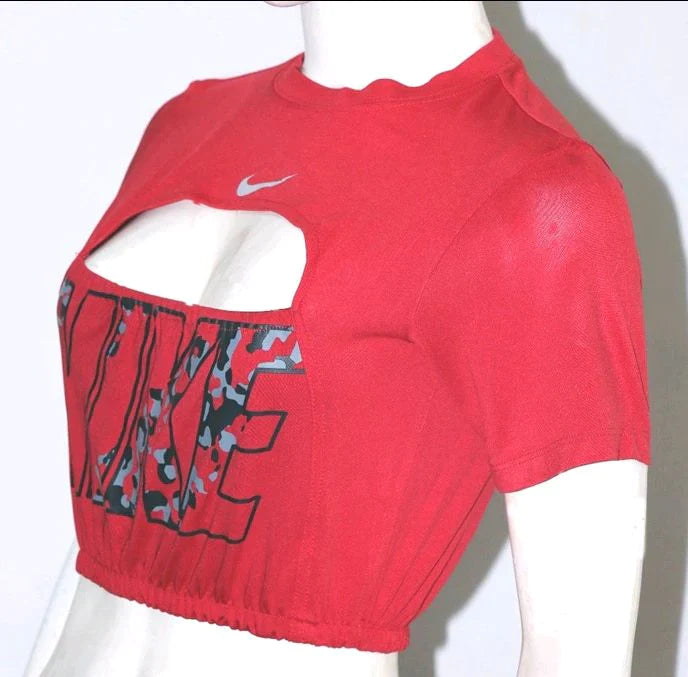 CR1024 Reworked Branded Sports Crop Top