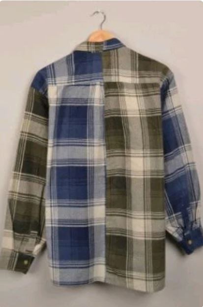CR287 Men Reworked Double Color Distinction Shirts