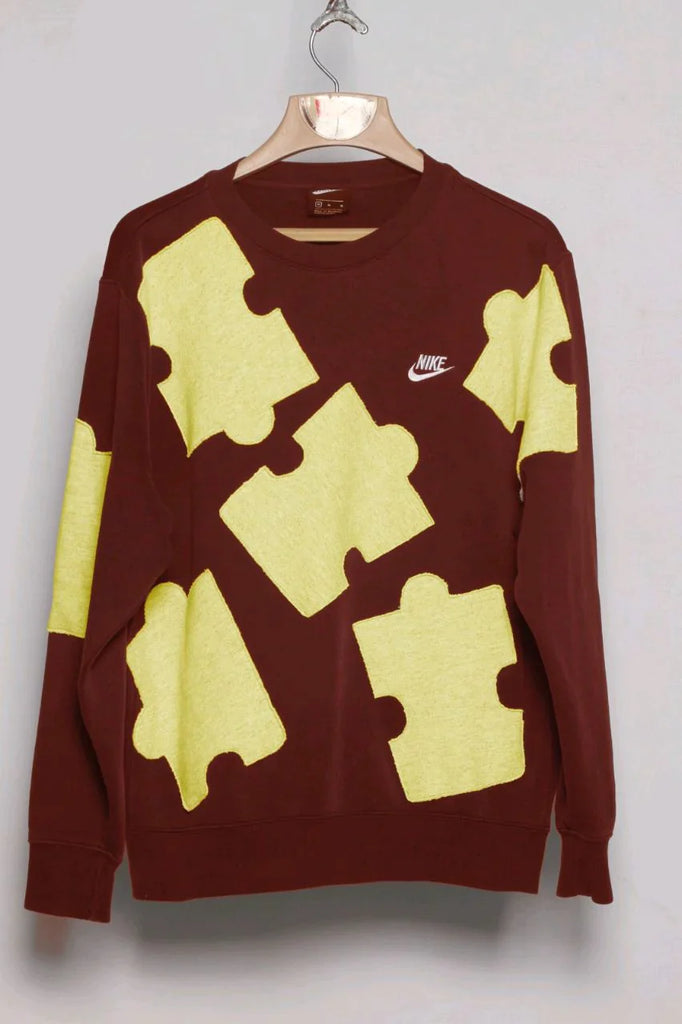 CR208 Reworked Branded Puzzle Patch Sweatshirts