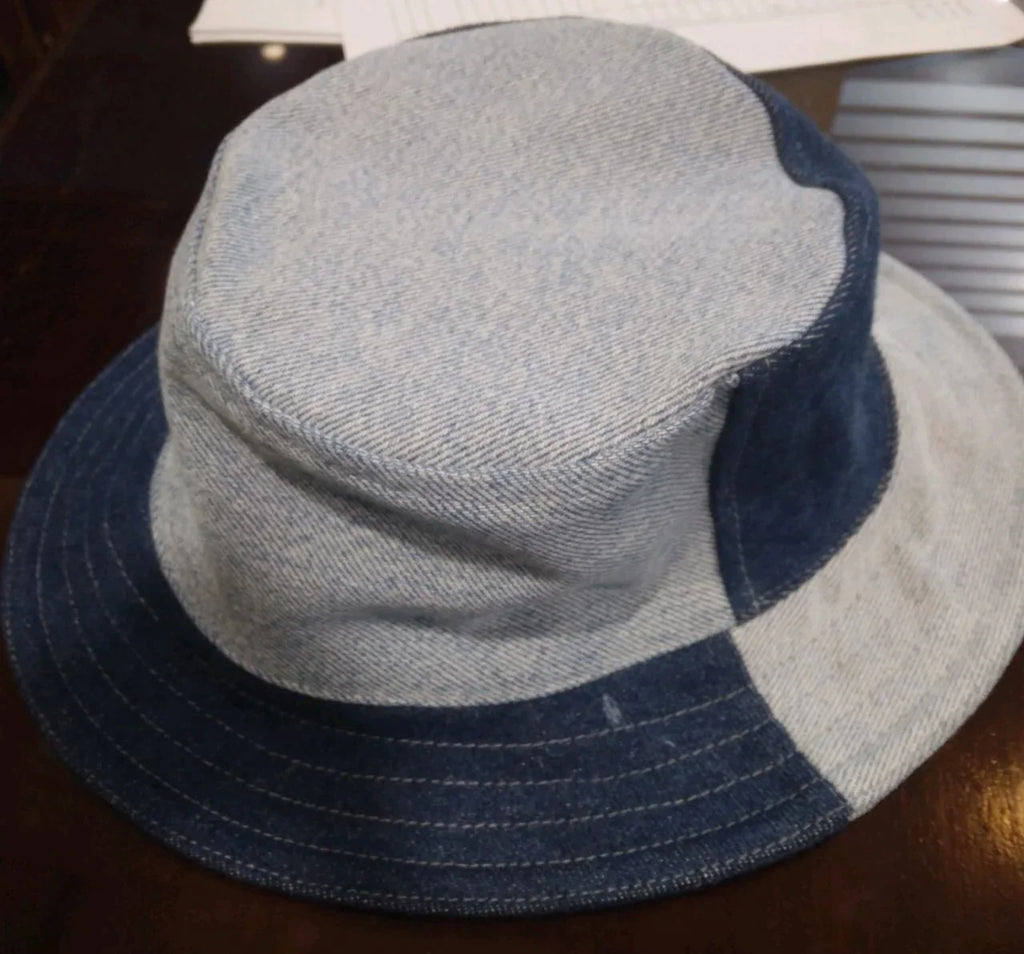 CR028 Reworked Two Tone Denim Bucket Hat