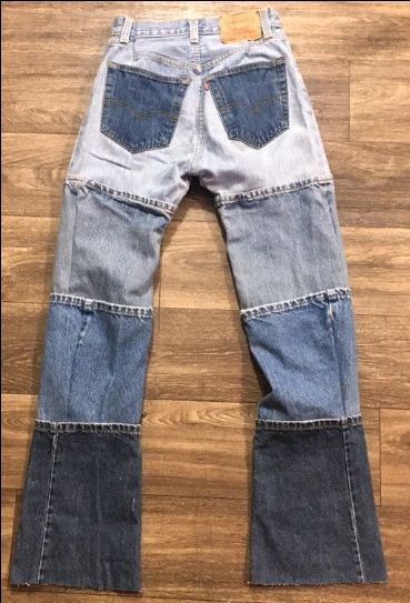 CR210 Men's Reworked Four Color Patch Jeans