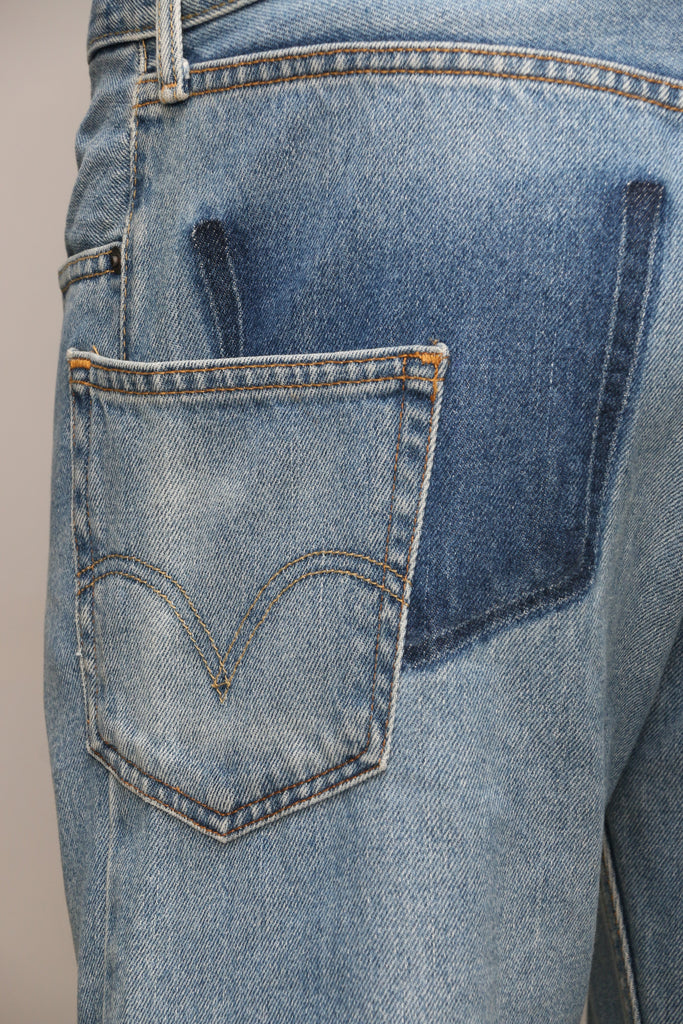 CR052 Reworked Slant Pocket Denim Pants