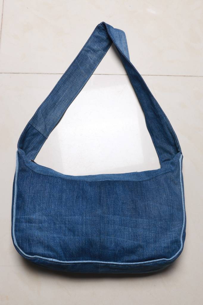 CR978 Ladies Reworked Jean Fabric Handbag