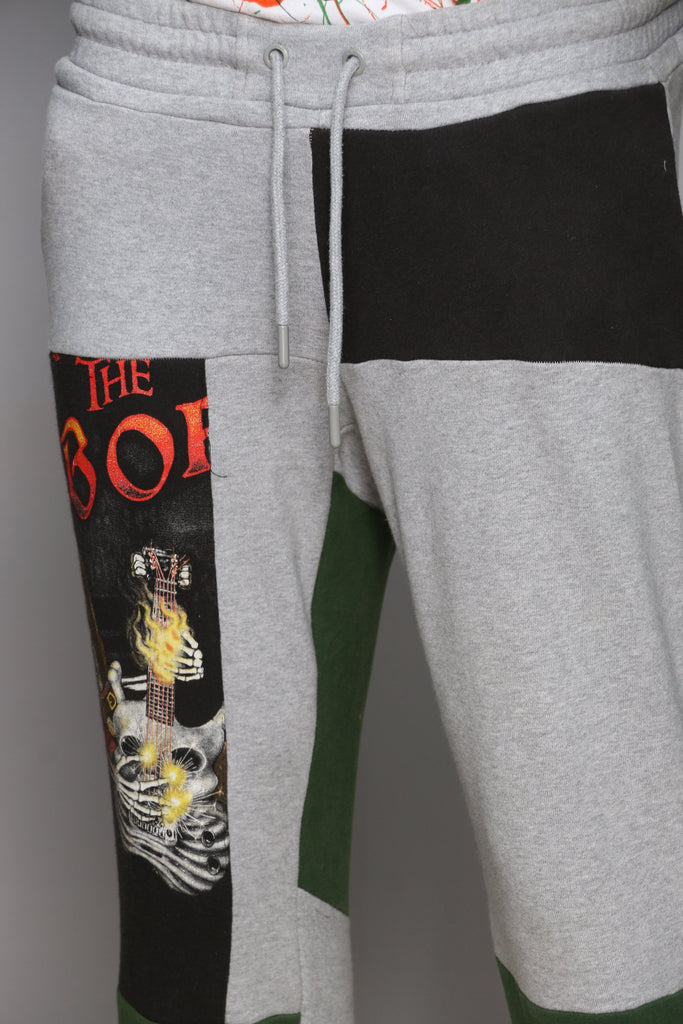 CR005 Reworked Branded Men Trouser with Print Patch