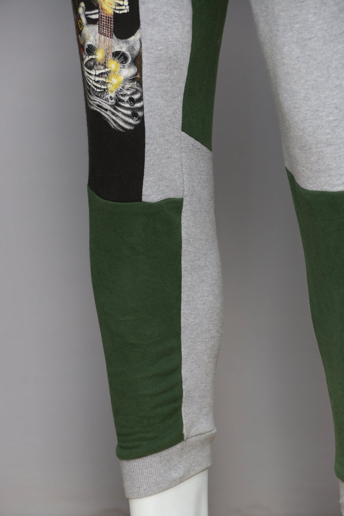 CR005 Reworked Branded Men Trouser with Print Patch