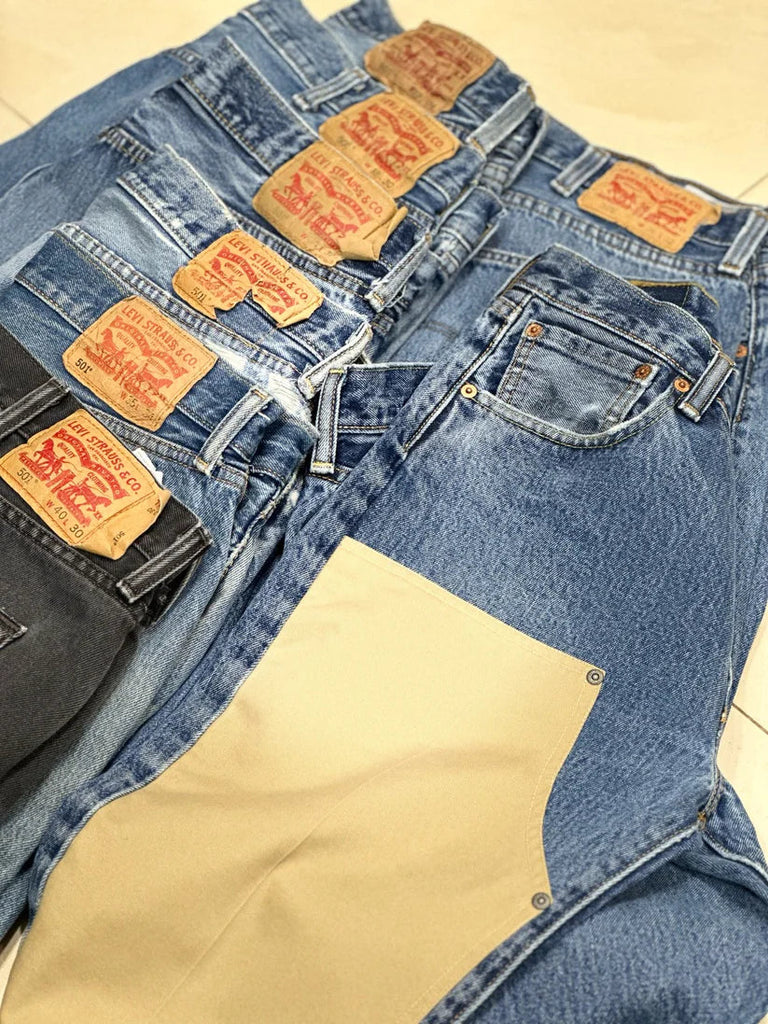 CR043 Reworked Levi's 501 Double Knee