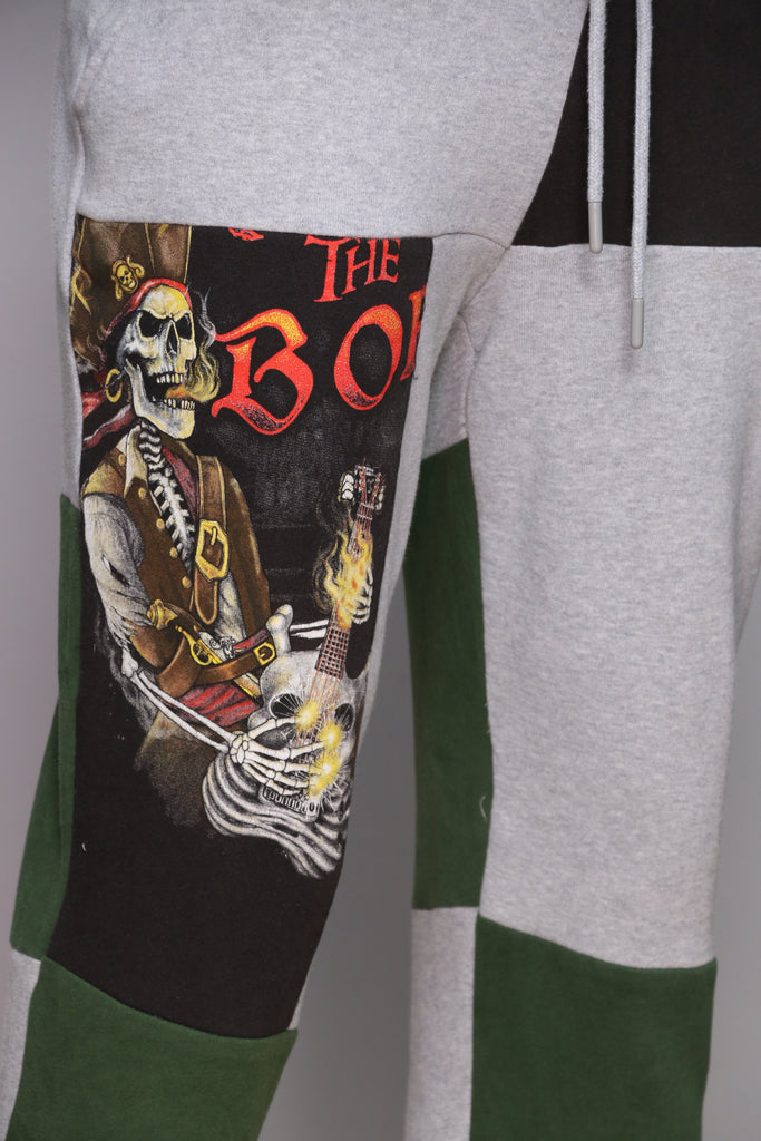 CR005 Reworked Branded Men Trouser with Print Patch